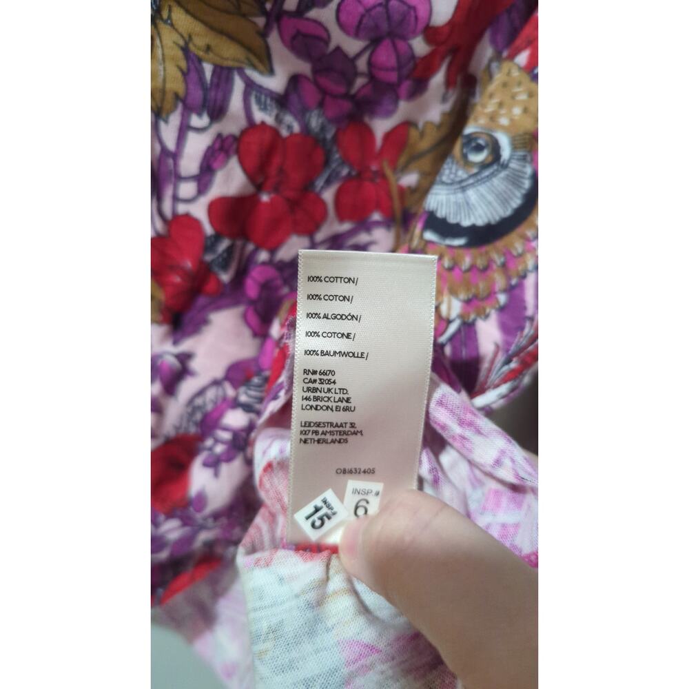 Maeve Anthropologie Caitlin Forest Owl Lone Sleeve Top NWT - Picture 6 of 6